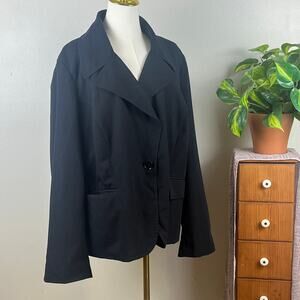 Relativity Black One Button Blazer Size 24W